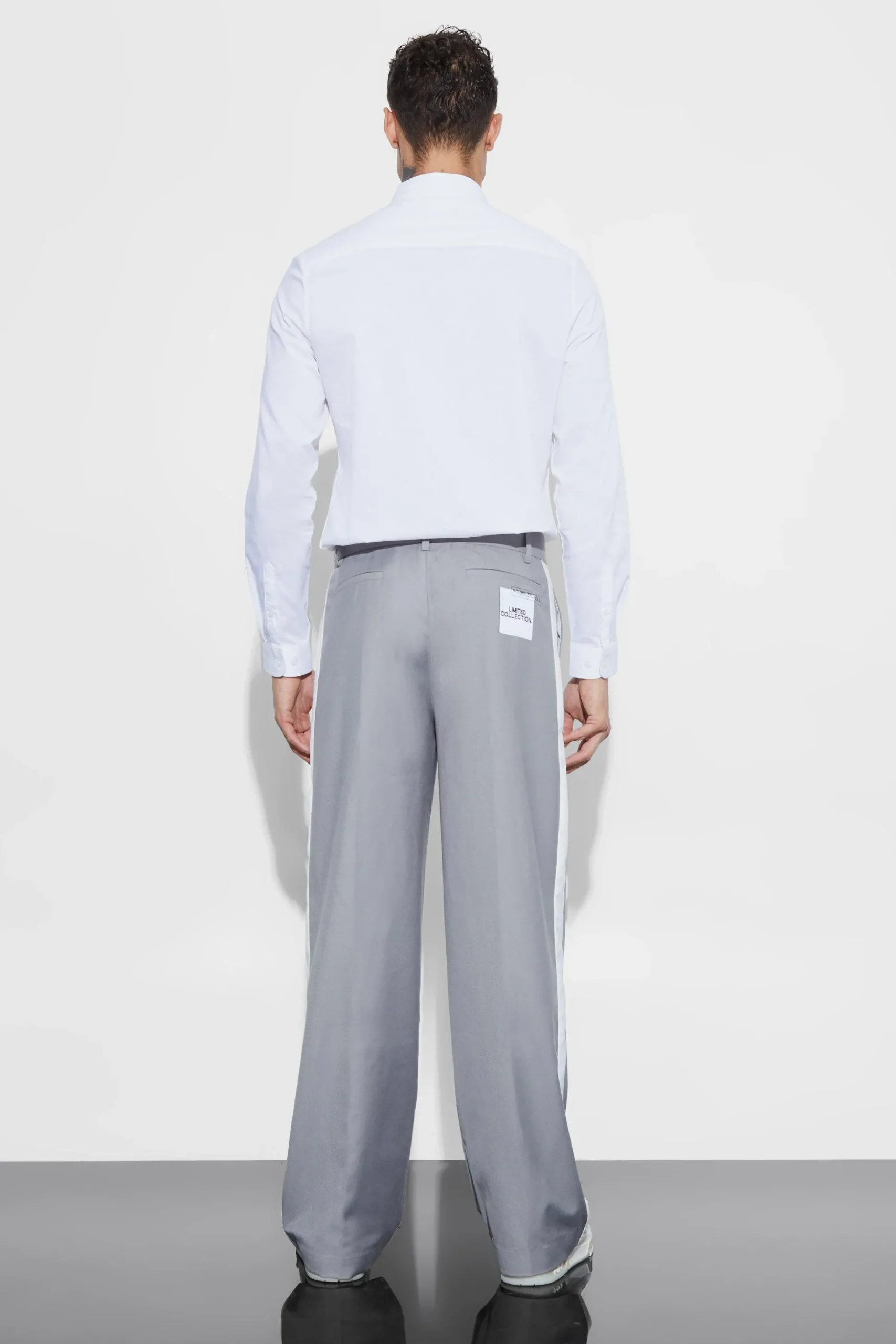 Wide Fit Double Waistband Trouser | BoohooMAN UK
