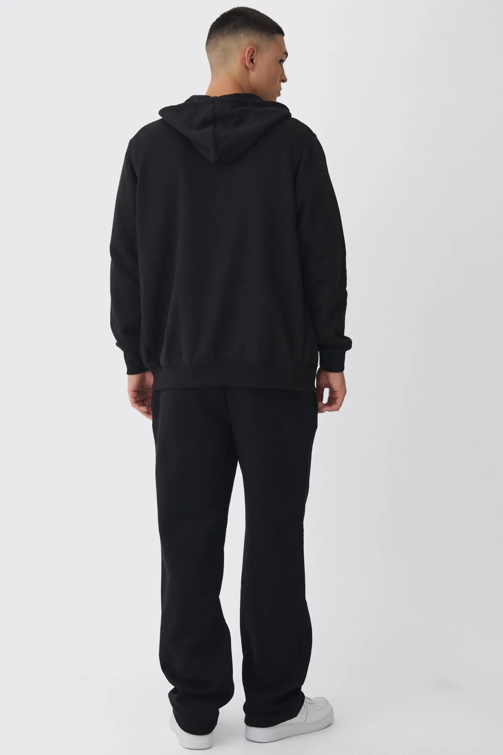 Zip Through Heart Embroidered Hoodie | BoohooMAN UK